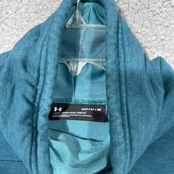 Under Armour Sweatshirt Womens Medium Green‎ Funnel Neck Loose Pullover Sweater - Picture 8 of 14